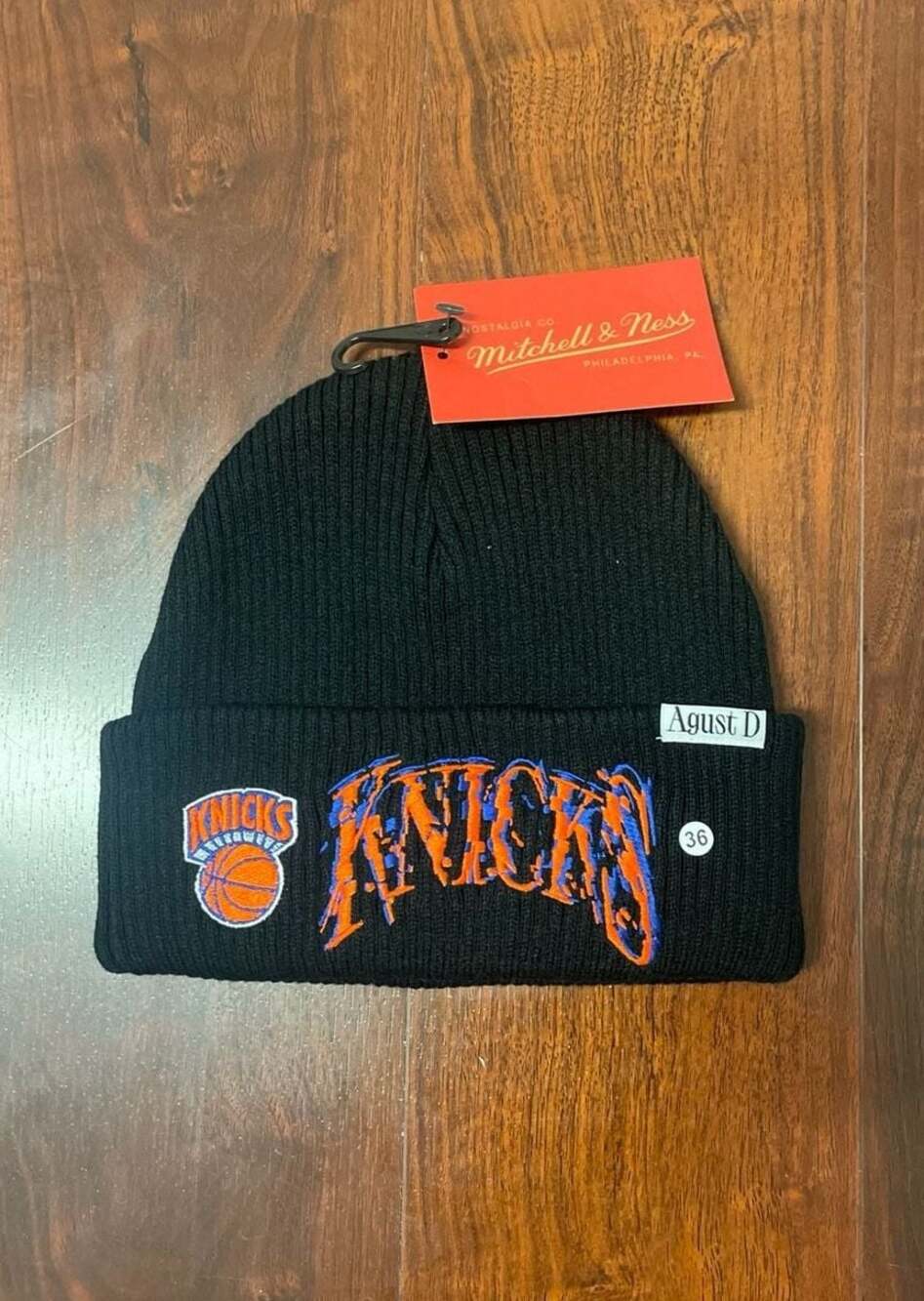 Mitchell & Ness Suga x NBA New York Knicks Glitch Cuffed Knit Beanie